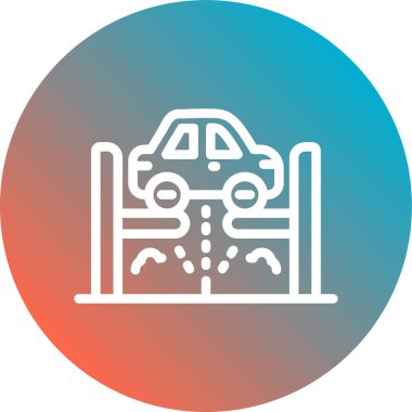 Araba yıkama simgesinin vektör illüstrasyonu