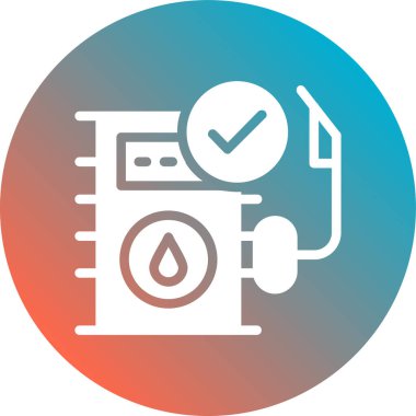 Geri gruplandırma ile daire içindeki kontrol listesi simgesi