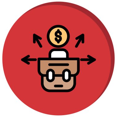 Para çantası. Basit resimleme