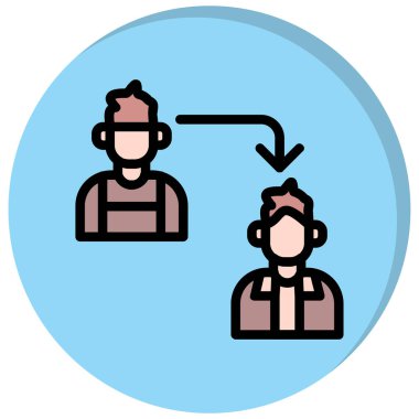 İnsan simgesinin vektör illüstrasyonu