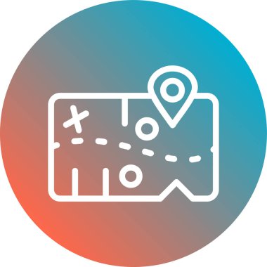 Harita işaretleyici. Web simgesi basit illüstrasyon