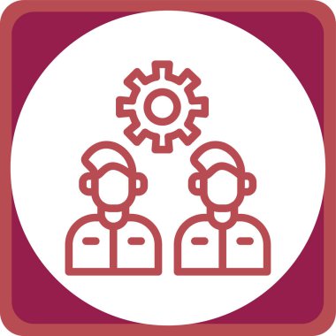 Vites düz yuvarlak vektör simgesi