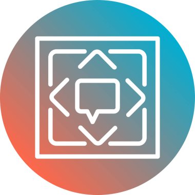 Çemberin bir simgesinin vektör illüstrasyonu