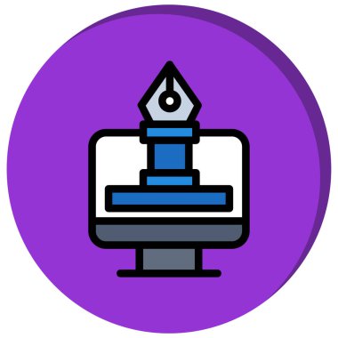 Tek bir simgenin vektör illüstrasyonu