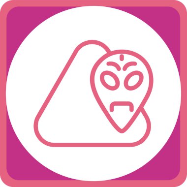 Maske. Web simgesi basit illüstrasyon