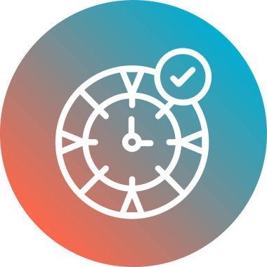 Saat simgesi vektör illüstrasyonu