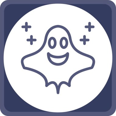 Hayalet. Web simgesi basit illüstrasyon