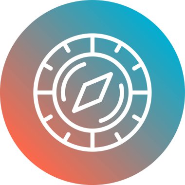 Bir pusulanın vektör illüstrasyonu