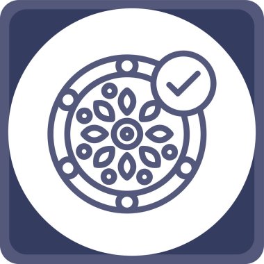 Modern yiyecek ikonunun vektör illüstrasyonu