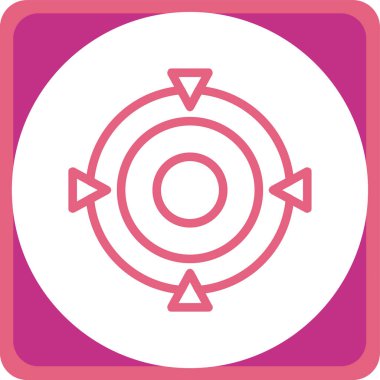 Hedef. Web simgesi basit illüstrasyon