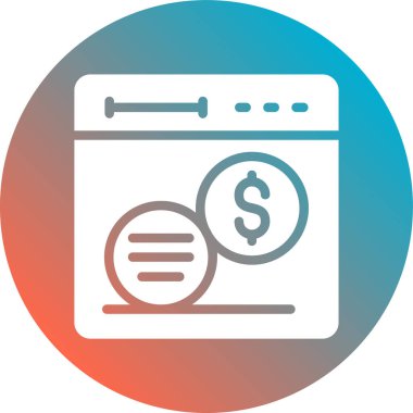 Para ikonu. Basit resimleme