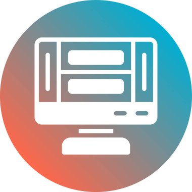 Tarayıcı penceresi. Web simgesi basit illüstrasyon