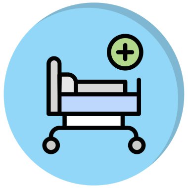 hastane yatak vektör çizim