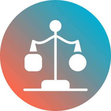 Adalet dengesi vektör çizim logo şablonu