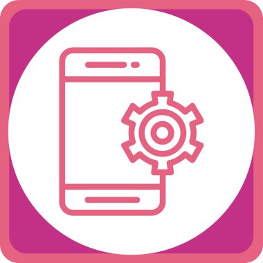 Mobil ayarlar. Web simgesi çizimi tasarımı