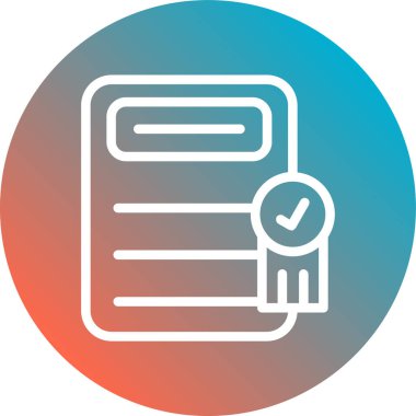 Kontrol listesi simgesi, vektör illüstrasyonu