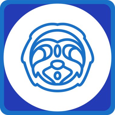 Bir maske simgesinin vektör illüstrasyonu