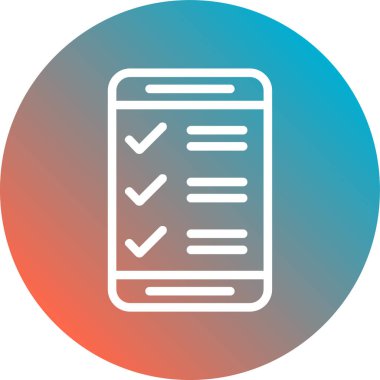 Soyut arkaplan gruplandırılmış kontrol listesi simgesi