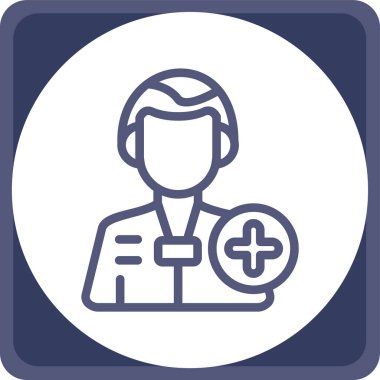 Doktor ikonu. vektör illüstrasyonu