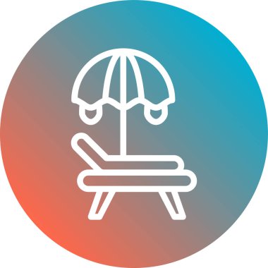 şemsiye simgesi vektör illüstrasyonu