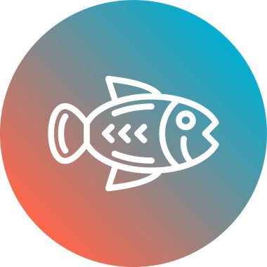 balık simgesi vektör illüstrasyonu