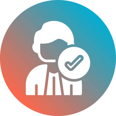 Onay işareti düz vektör simgesi