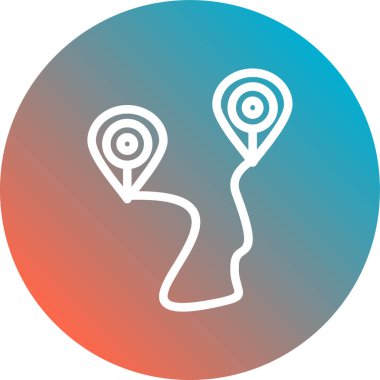 Vektör konumu simge illüstrasyonu