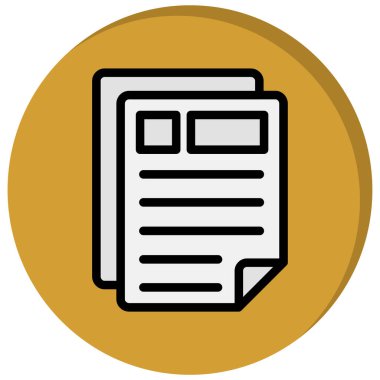 Gazete. Web simgesi basit illüstrasyon