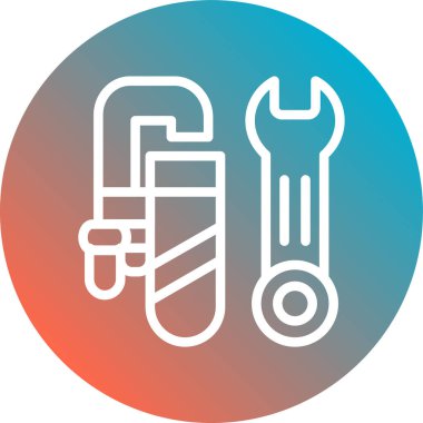 Modern oto tamir simgesinin vektör illüstrasyonu