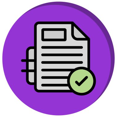 Belge. Web simgesi basit illüstrasyon