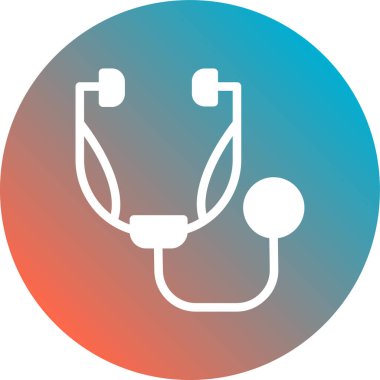 Stetoskop simgesinin vektör çizimi