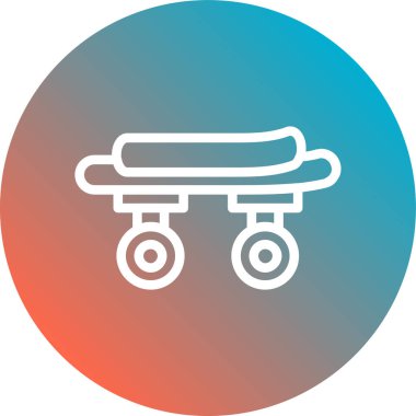 Kaykay simgesi vektör illüstrasyonu