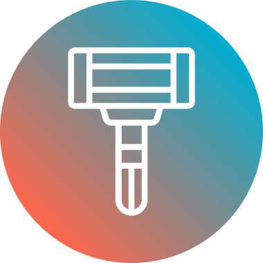 Soyut arkaplanda balta simgesi izole edildi