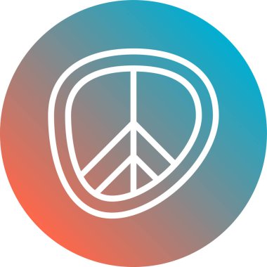 Barış İmza Çizgisi Gradyan Arkaplanı.