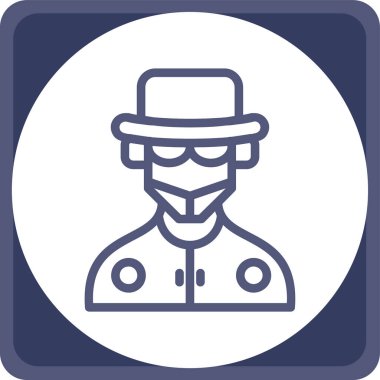 Hacker. Web simgesi basit illüstrasyon