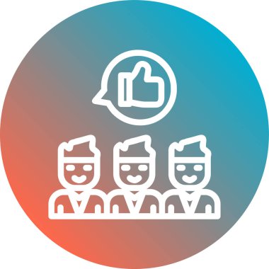 sohbet balonu vektör simgesi olan bir grup insan