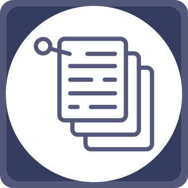 belge web simgesi, basit vektör illüstrasyonu