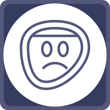 üzgün yüz simgesi vektör illüstrasyonu