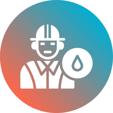 Mühendis düz vektör simgesi