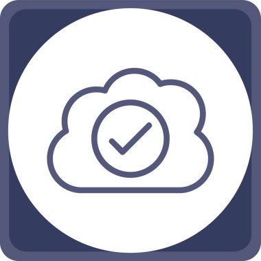 Bulut simgesi vektör illüstrasyonu