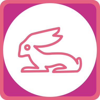 Şirin bir tavşanın vektör çizimi