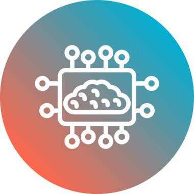 Bulut. Web simgesi vektör illüstrasyonu