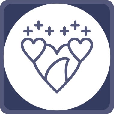 Romantik tarih simgesinin vektör çizimi