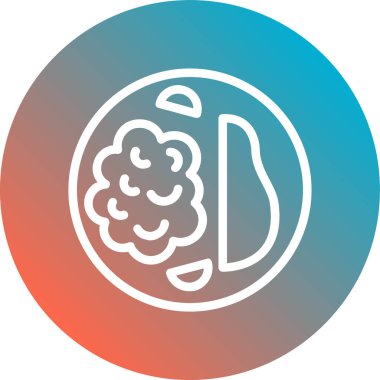 beyin ikonu vektör illüstrasyonu