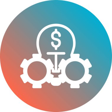 Modern bir dişli simgesinin vektör çizimi