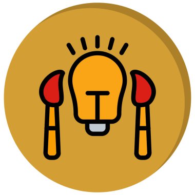 Ampul. Web simgesi basit illüstrasyon