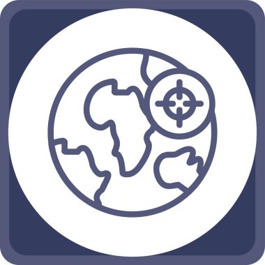 dünya web simgesi basit illüstrasyon