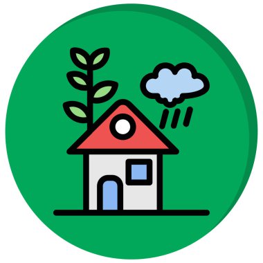 ev vektörü simgesi modern illüstrasyon