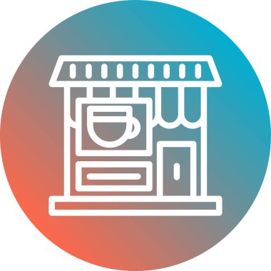 vektör kahve simgesi, vektör illüstrasyonu