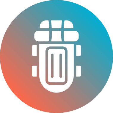 Beyaz zemin üzerinde yıldırım simgesi olan beyaz çizgili batarya. Şimşek işareti. Mavi daire düğmesi. vektör illüstrasyonu